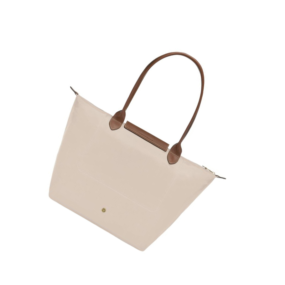 Longchamp Le Pliage Original L Skulderveske Dame Beige | NO-PR9143