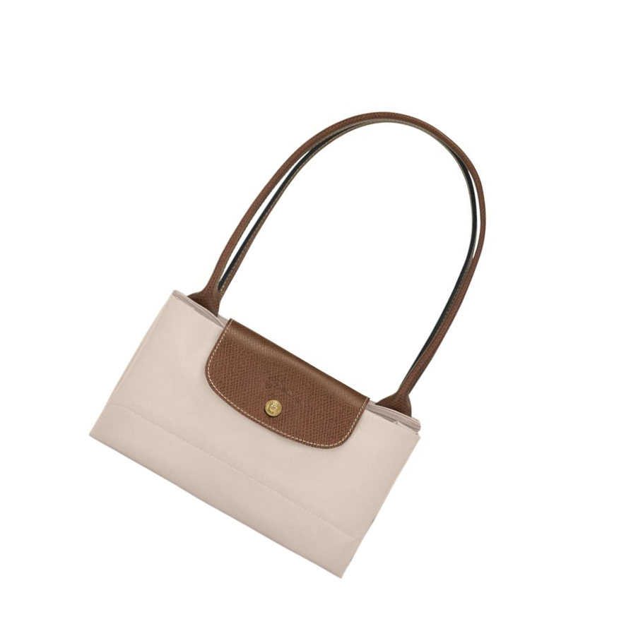 Longchamp Le Pliage Original L Skulderveske Dame Beige | NO-PR9143