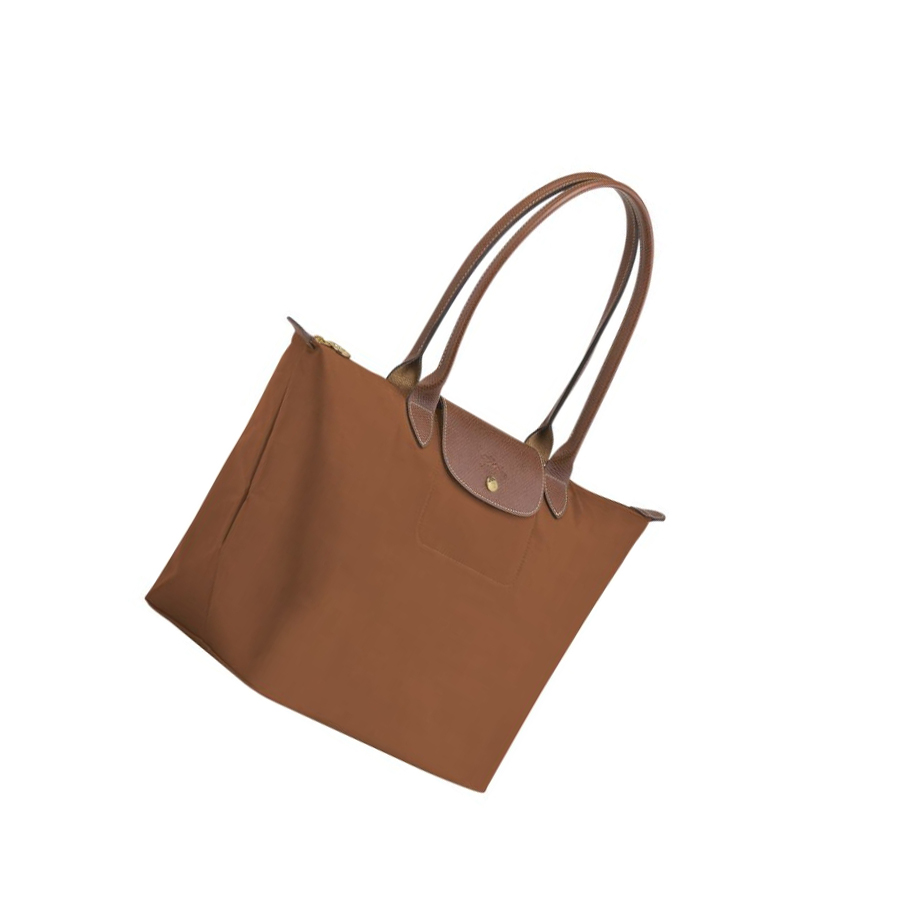 Longchamp Le Pliage Original L Skulderveske Dame Brune | NO-YP9521