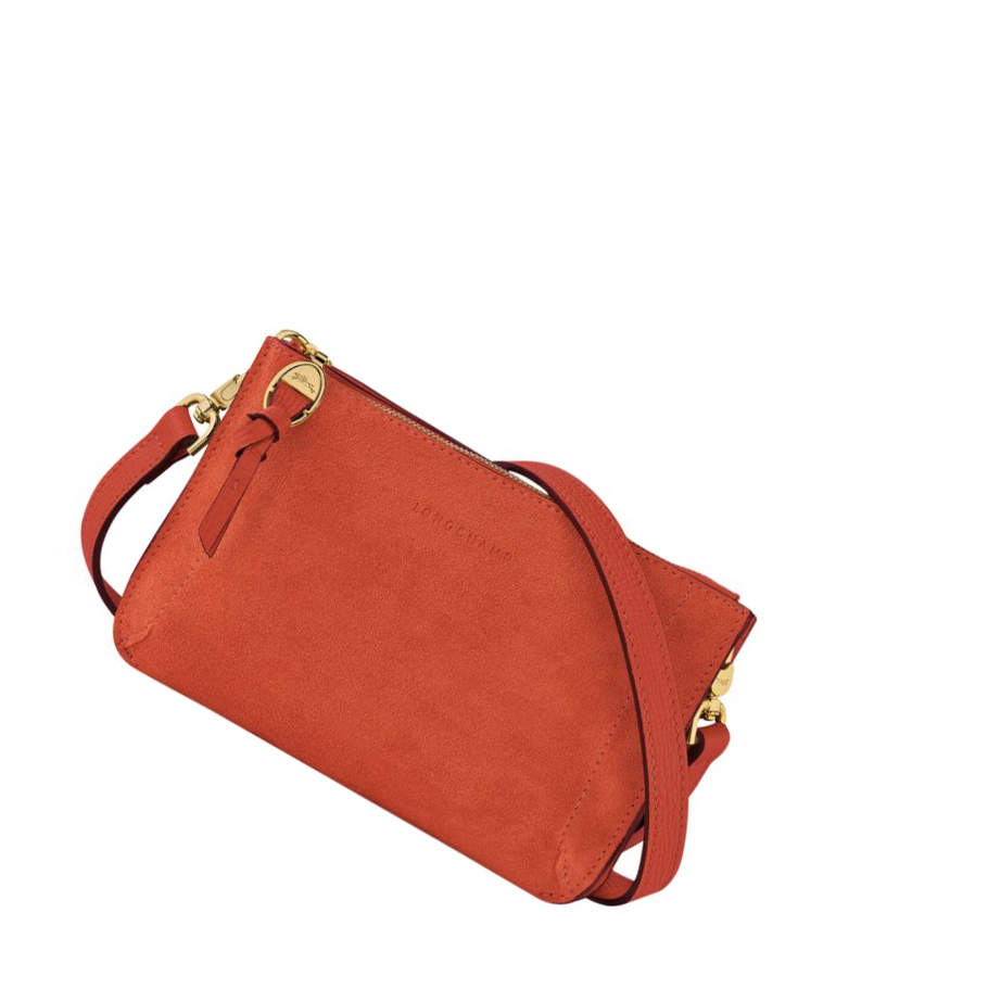 Longchamp Mailbox Soft Zip Rundt Lommebøker Dame Oransje | NO-HJ0956