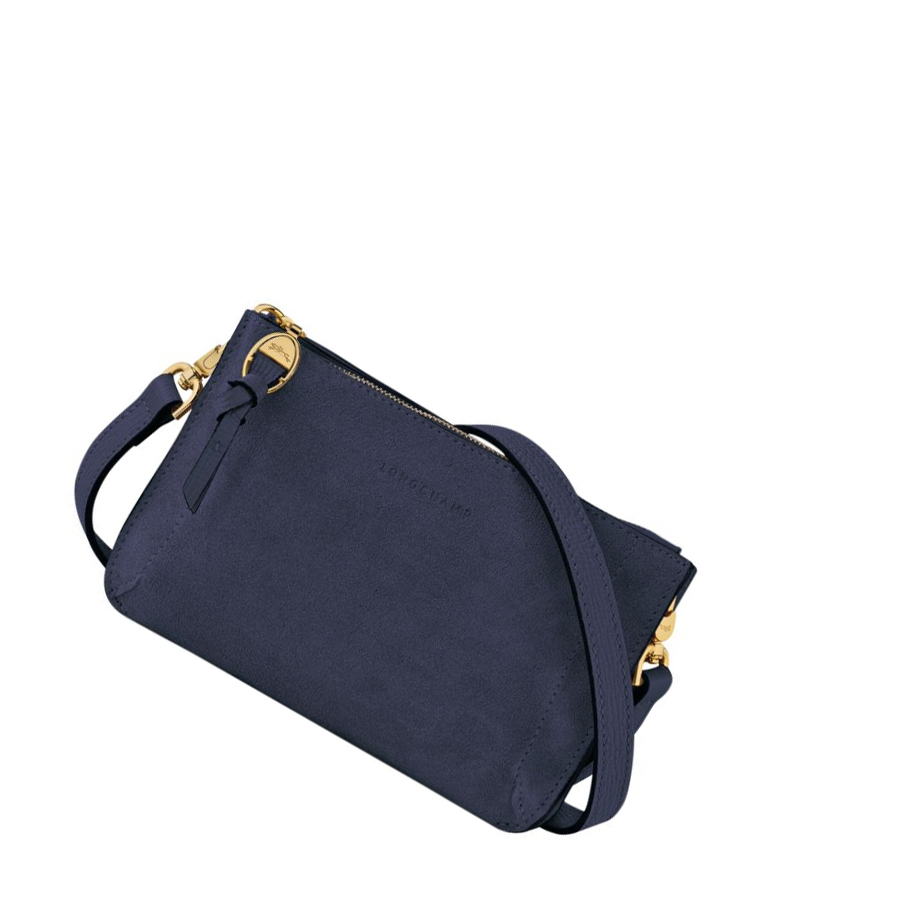 Longchamp Mailbox Soft Zip Rundt Lommebøker Dame Marineblå | NO-MB0938