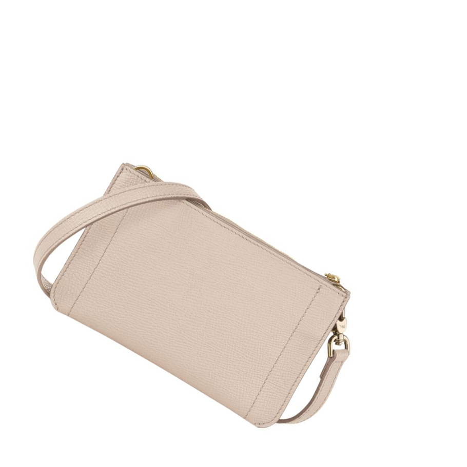 Longchamp Mailbox Zip Rundt Lommebøker Dame Beige | NO-BJ0416