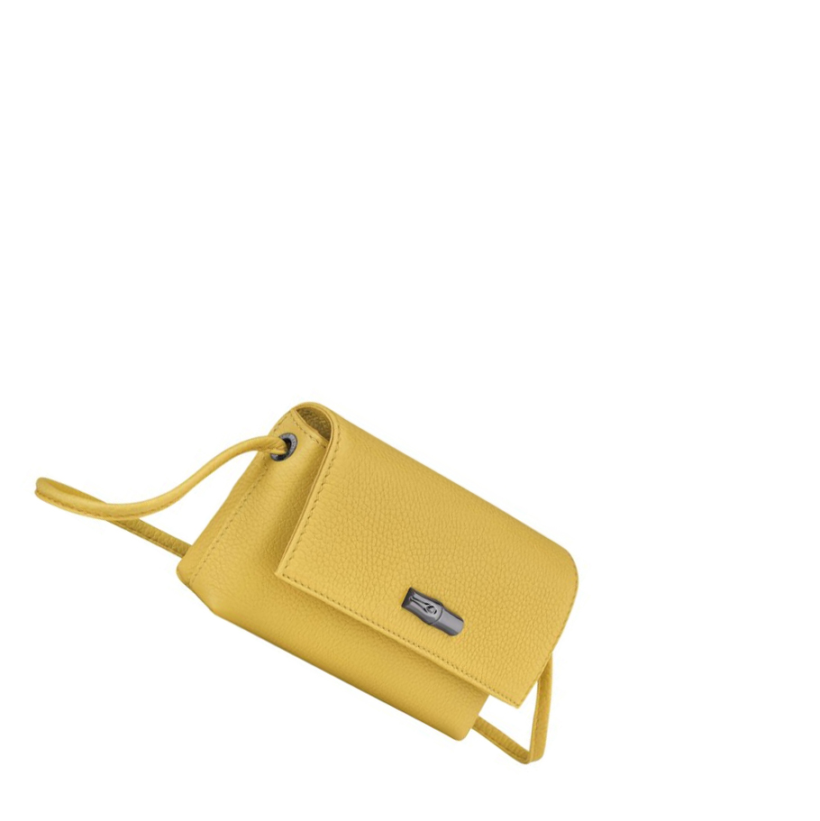 Longchamp Roseau Essential Pouches Dame Gul | NO-KJ9380