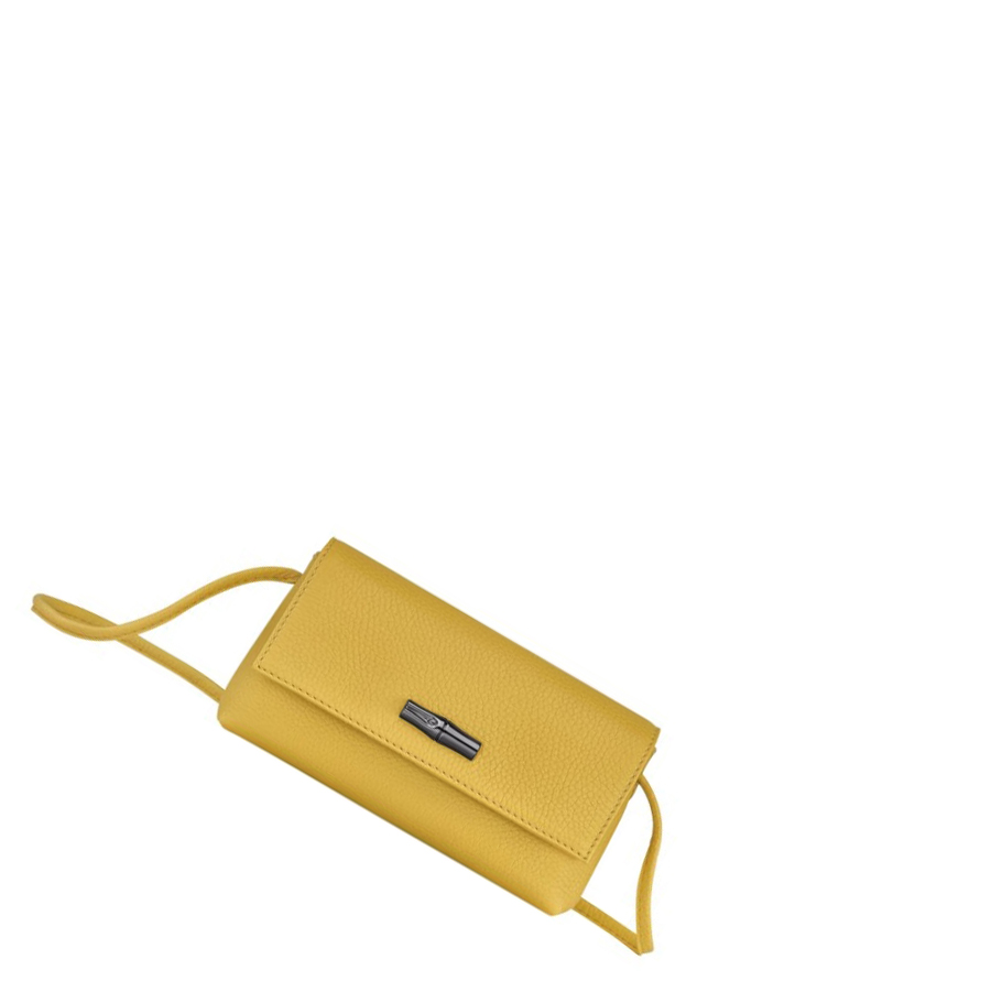 Longchamp Roseau Essential Pouches Dame Gul | NO-KJ9380