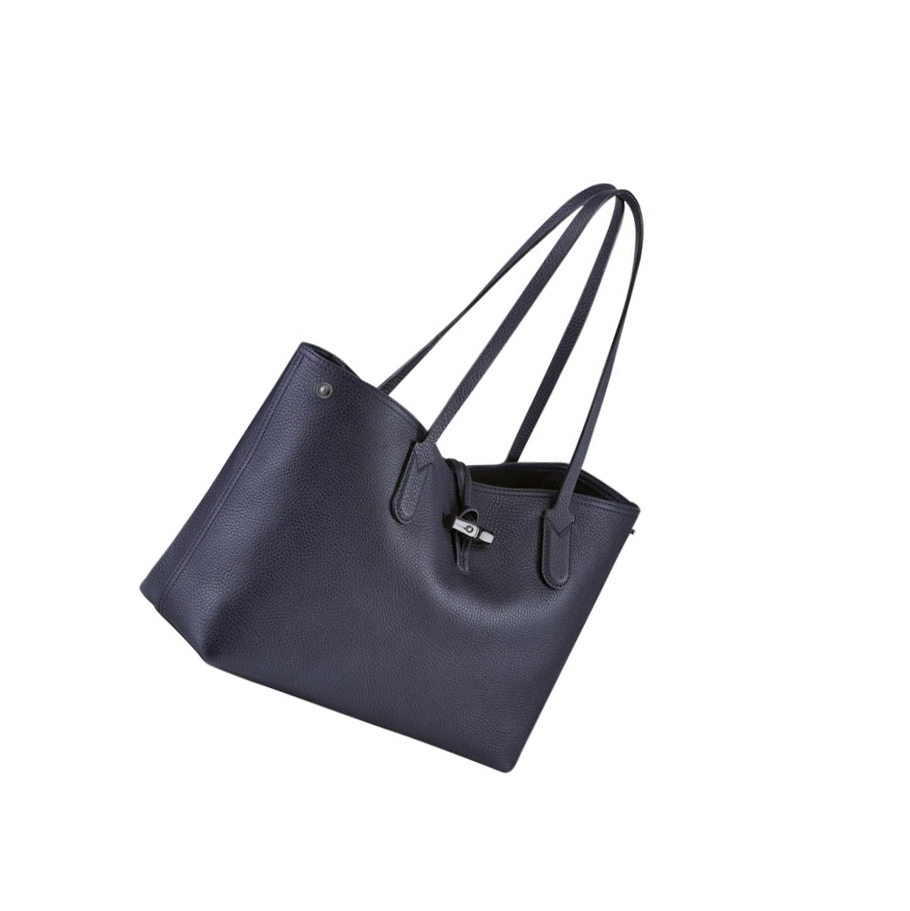 Longchamp Roseau Essential Skulderveske Dame Marineblå | NO-UH2847