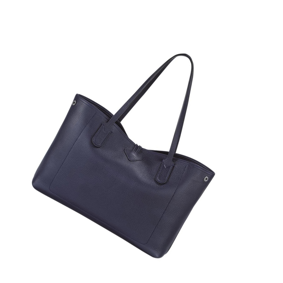 Longchamp Roseau Essential Skulderveske Dame Marineblå | NO-UH2847