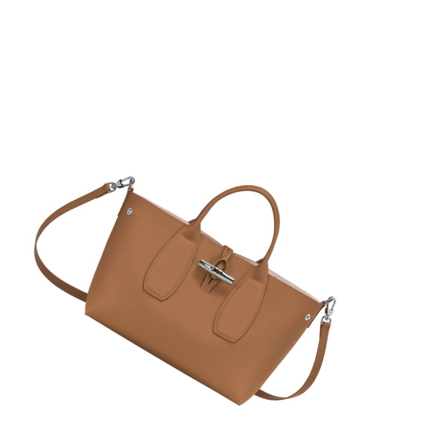 Longchamp Roseau M Håndveske Dame Beige | NO-FJ2085