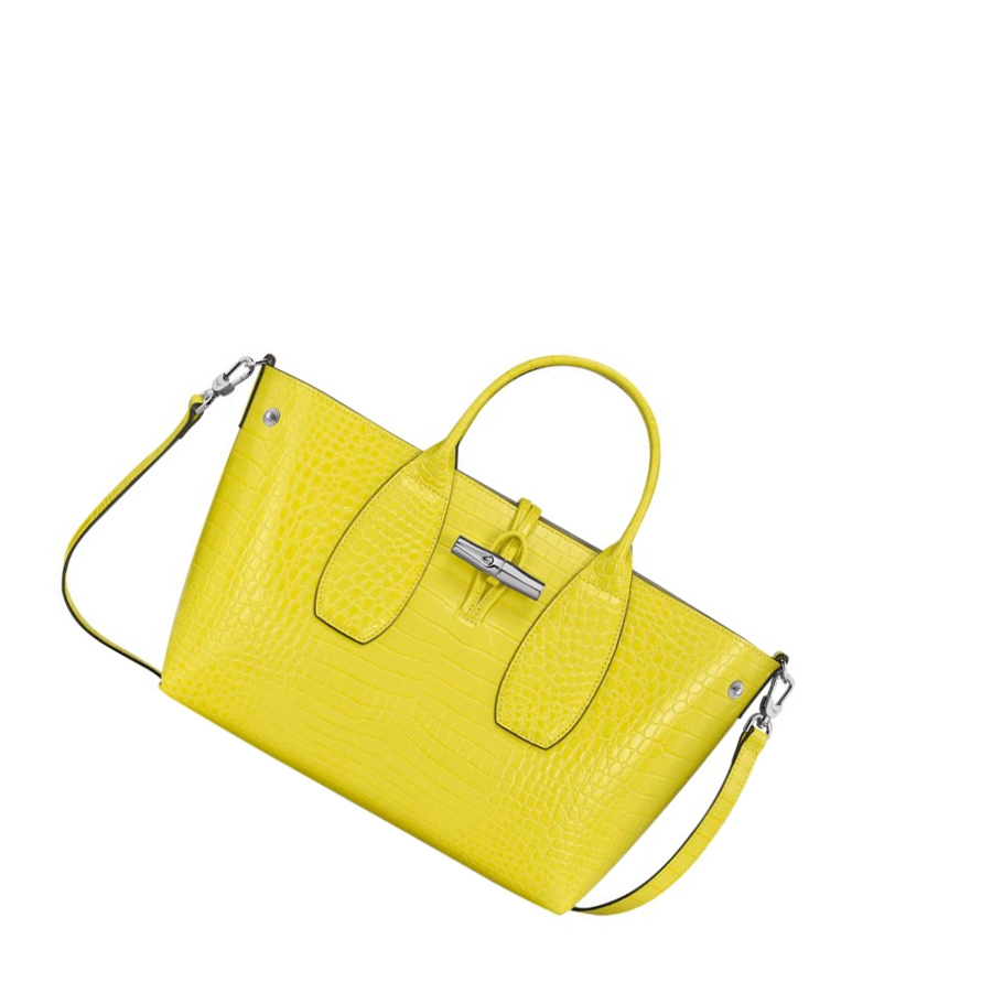 Longchamp Roseau M Håndveske Dame Gul | NO-TE2083