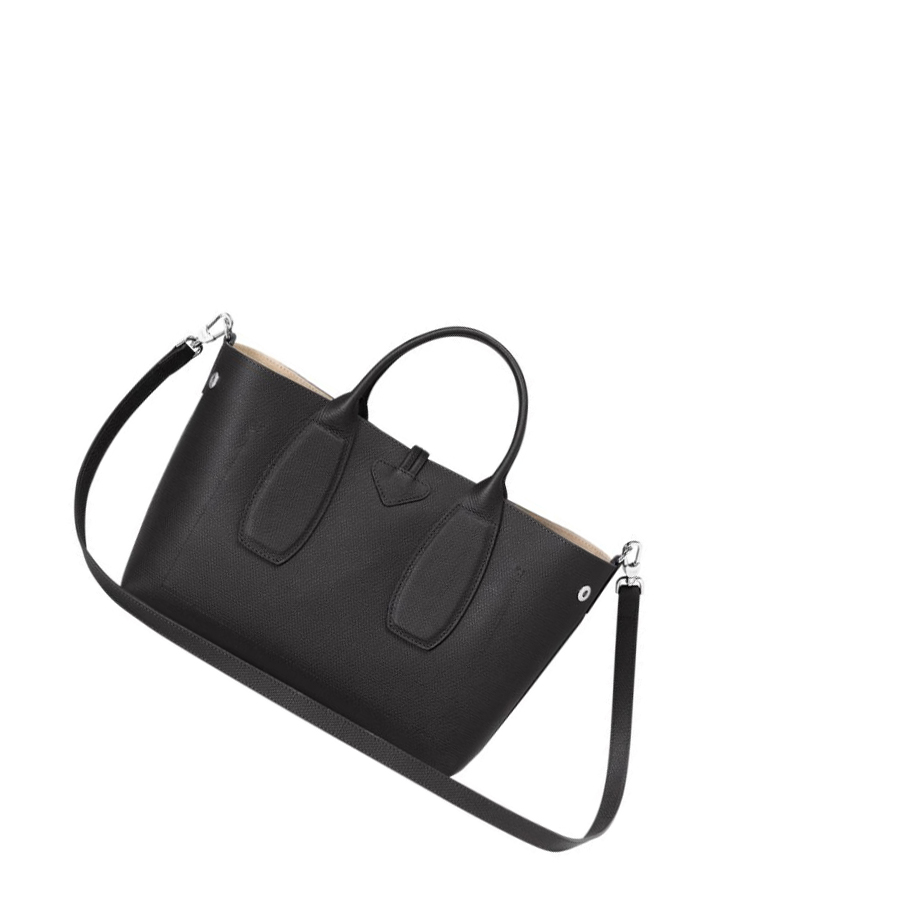 Longchamp Roseau M Håndveske Dame Svarte | NO-NG8743