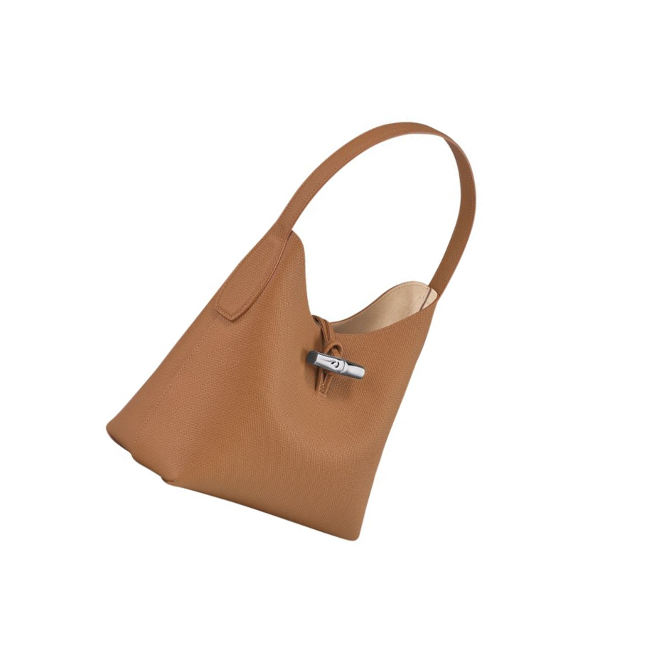 Longchamp Roseau M Skulderveske Dame Beige | NO-ZJ1782