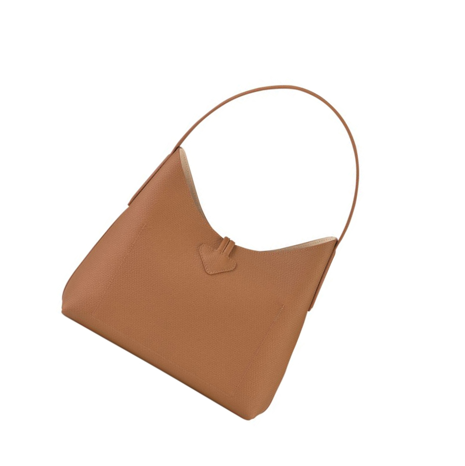 Longchamp Roseau M Skulderveske Dame Beige | NO-ZJ1782