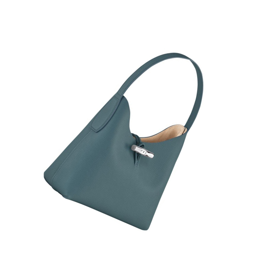 Longchamp Roseau M Skulderveske Dame Blå | NO-PE4076