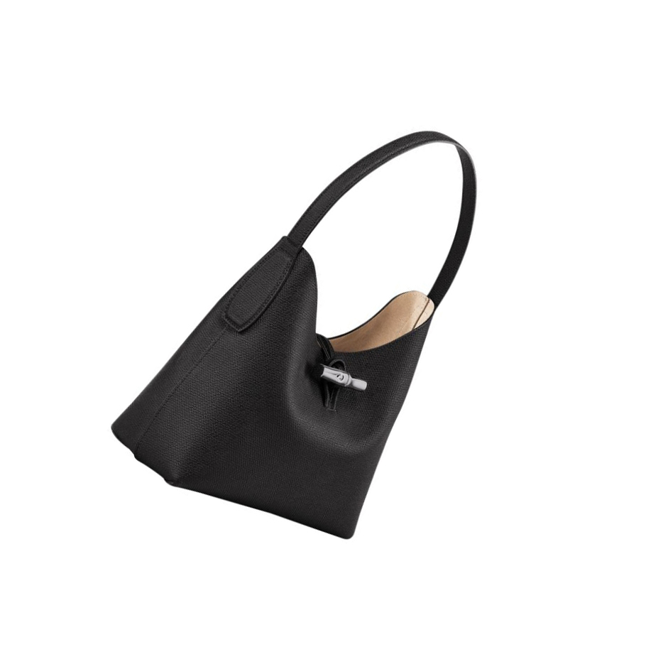 Longchamp Roseau M Skulderveske Dame Svarte | NO-IX1035