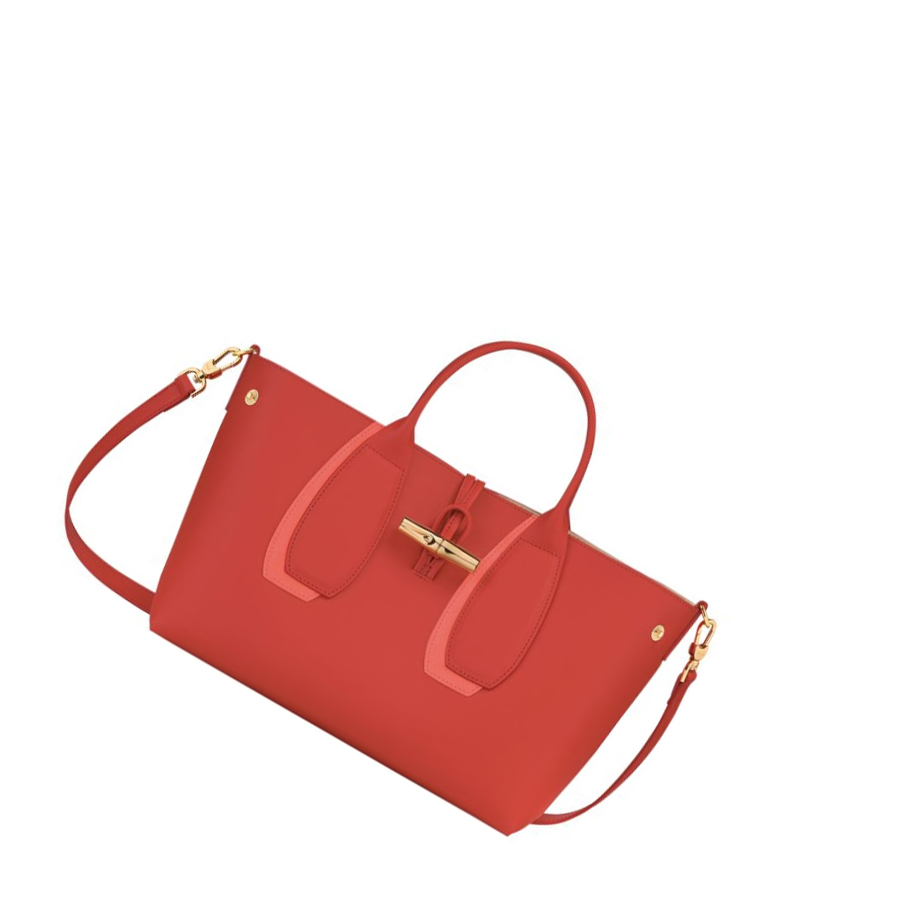 Longchamp Roseau Shadow M Håndveske Dame Rosa | NO-UJ6873