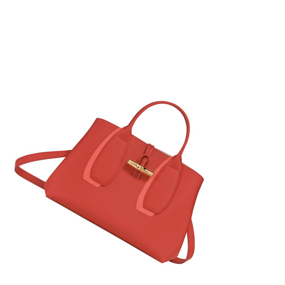 Longchamp Roseau Shadow M Håndveske Dame Rosa | NO-UJ6873