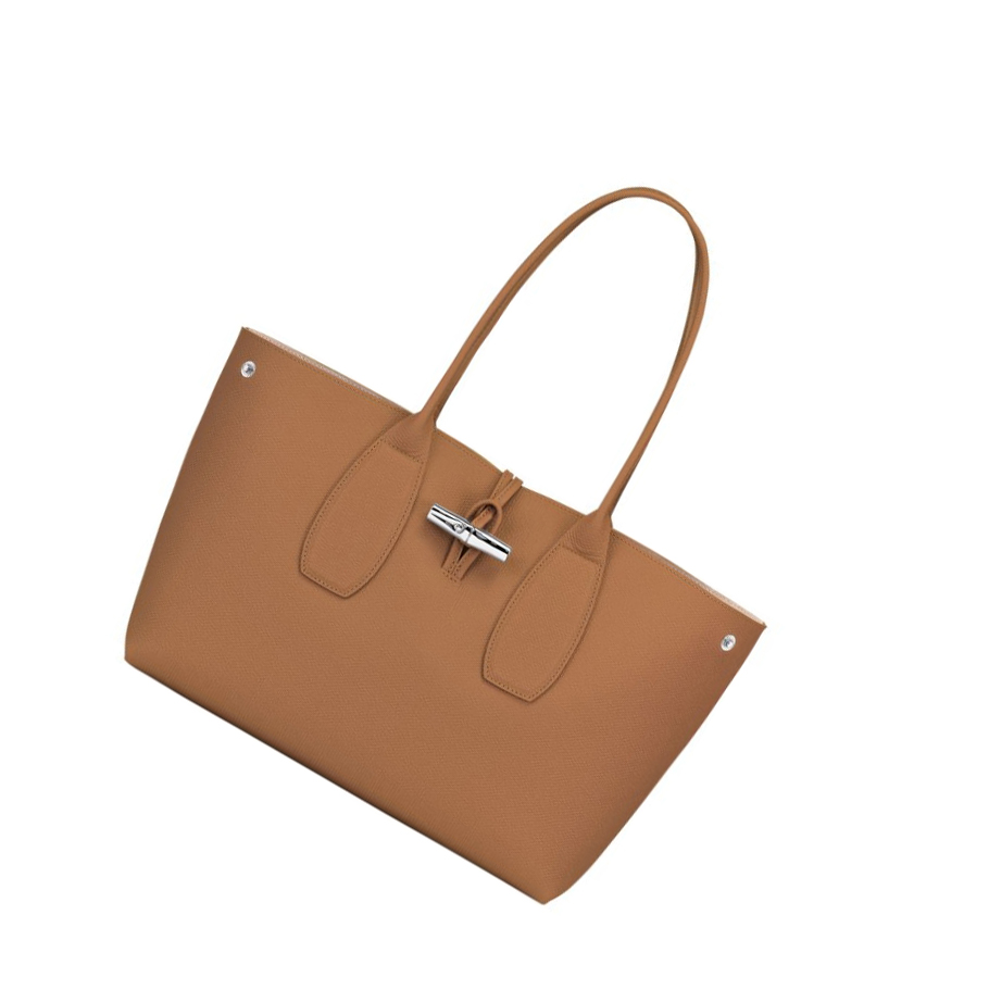 Longchamp Roseau Skulderveske Dame Beige | NO-EA4302