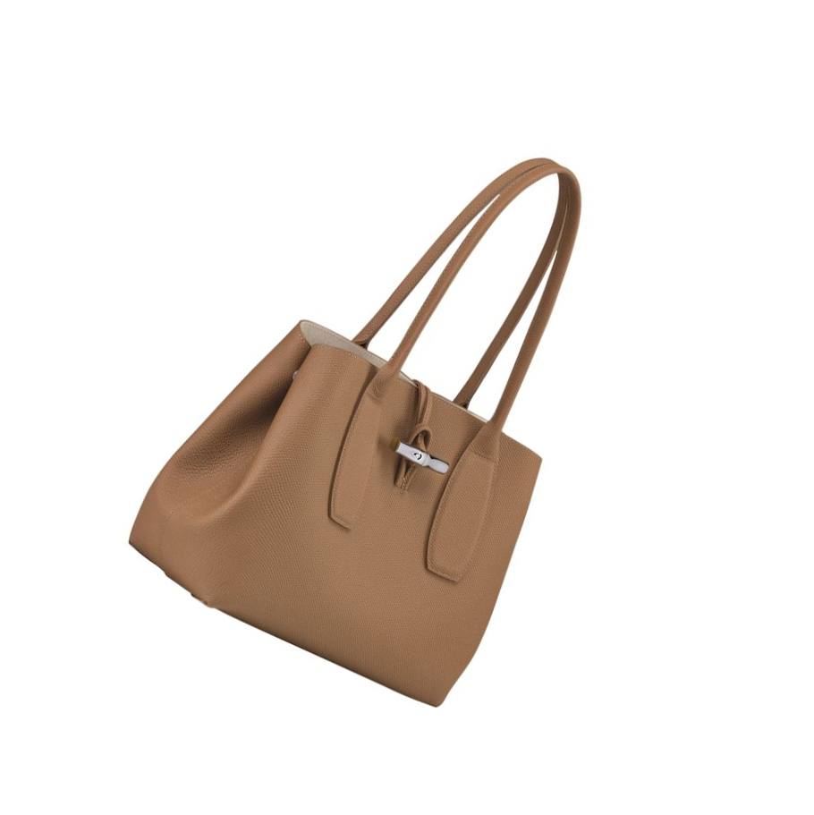 Longchamp Roseau Skulderveske Dame Beige | NO-EA4302