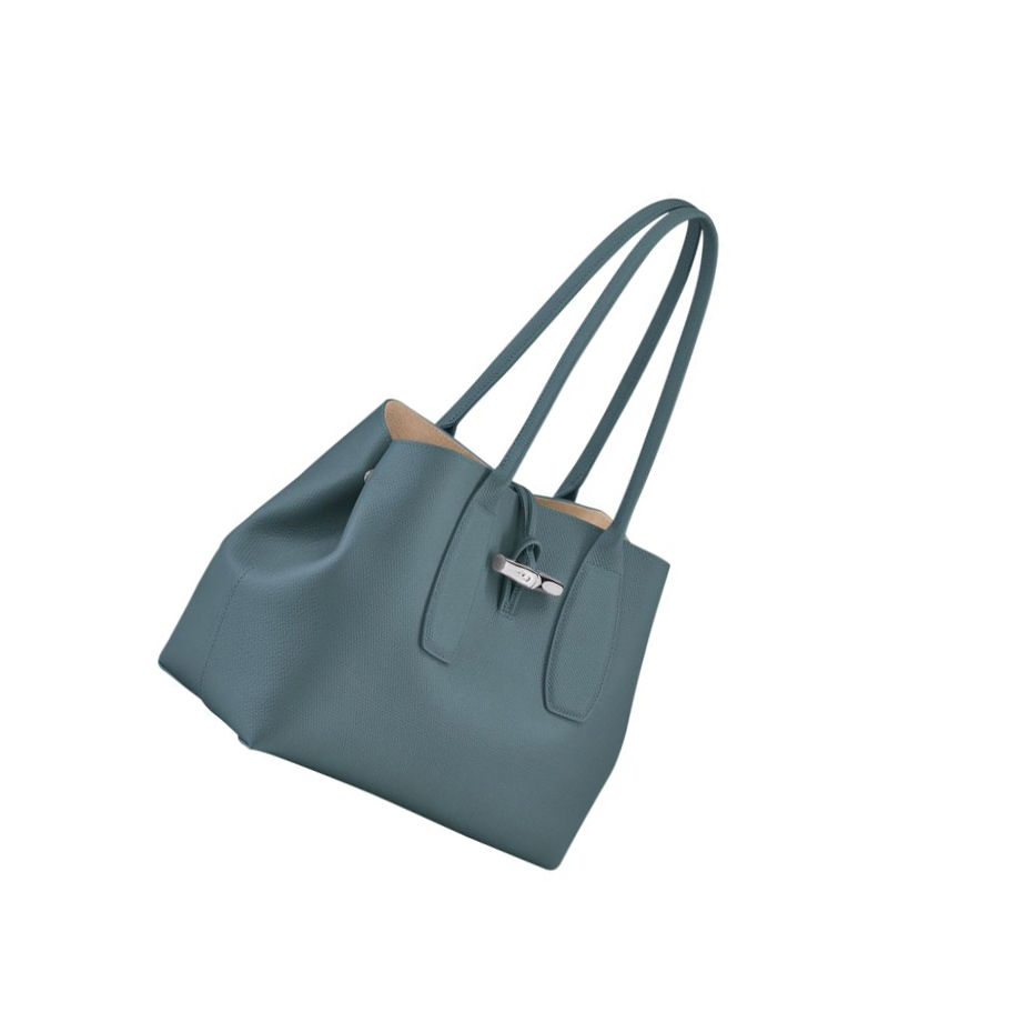 Longchamp Roseau Skulderveske Dame Blå | NO-DN6724