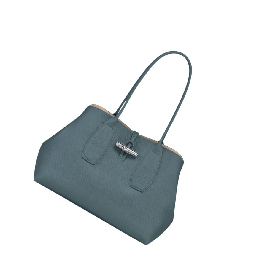 Longchamp Roseau Skulderveske Dame Blå | NO-DN6724