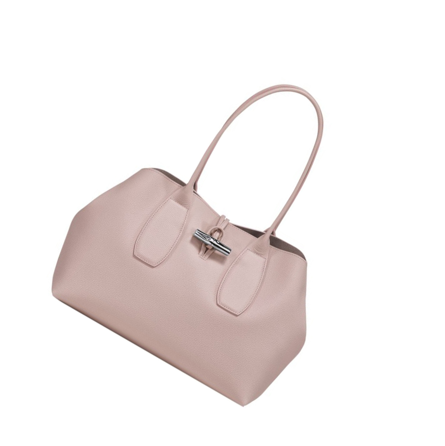 Longchamp Roseau Skulderveske Dame Lyse Rosa | NO-LV8345