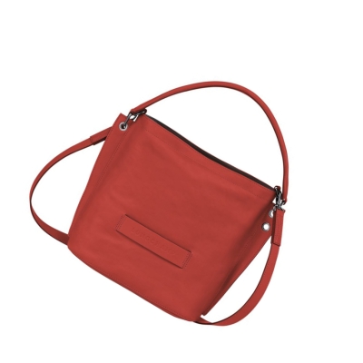 Longchamp 3D Crossbody Veske Dame Rød | NO-CZ3918