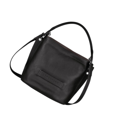 Longchamp 3D Crossbody Veske Dame Svarte | NO-QD6085