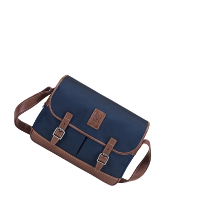 Longchamp Boxford Crossbody Veske Herre Marineblå | NO-PI0658