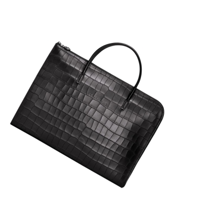 Longchamp Croco Block S Kofferter Dame Svarte | NO-YX5890