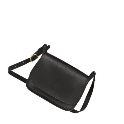 Longchamp Le Foulonné M Crossbody Veske Dame Svarte | NO-LN9370