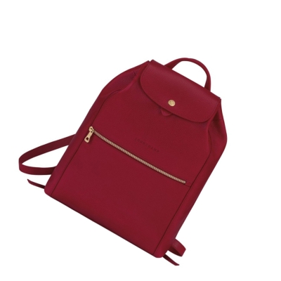 Longchamp Le Foulonné Ryggsekk Dame Rød | NO-VC0425