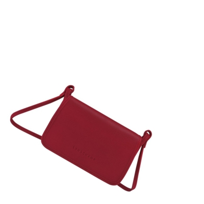 Longchamp Le Foulonné Zip Rundt Lommebøker Dame Rød | NO-WU6215