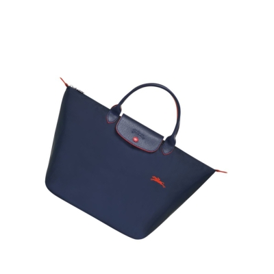 Longchamp Le Pliage Club M Håndveske Dame Marineblå | NO-GS6549