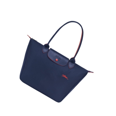 Longchamp Le Pliage Club S Skulderveske Dame Marineblå | NO-TH3610