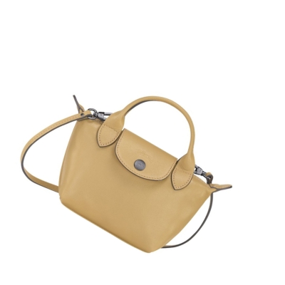 Longchamp Le Pliage Cuir Crossbody Veske Dame Beige | NO-BE4205