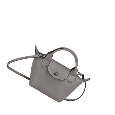 Longchamp Le Pliage Cuir Crossbody Veske Dame Grå | NO-DN4237