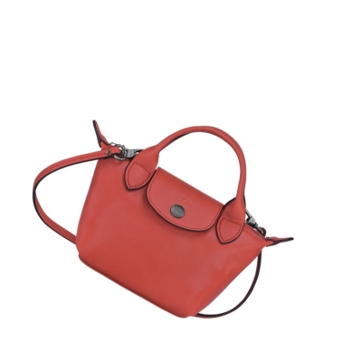 Longchamp Le Pliage Cuir Crossbody Veske Dame Rød | NO-JY0346