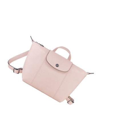 Longchamp Le Pliage Cuir Ryggsekk Dame Rosa | NO-QE3067