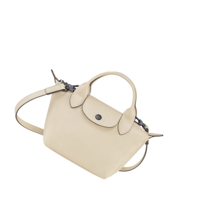 Longchamp Le Pliage Cuir XS Håndveske Dame Beige | NO-QL7328