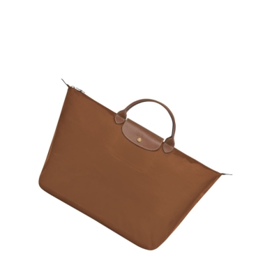 Longchamp Le Pliage L Reiseveske Dame Brune | NO-XQ2189