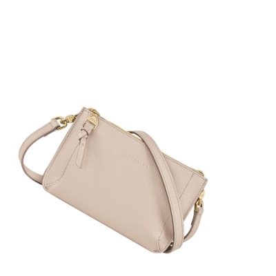 Longchamp Mailbox Zip Rundt Lommebøker Dame Beige | NO-BJ0416