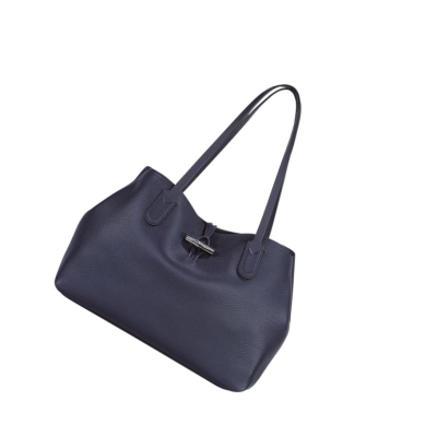 Longchamp Roseau Essential Skulderveske Dame Marineblå | NO-UH2847