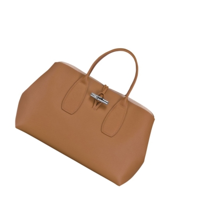 Longchamp Roseau L Håndveske Dame Beige | NO-KZ4132