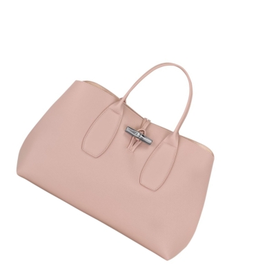 Longchamp Roseau L Håndveske Dame Lyse Rosa | NO-AZ1953