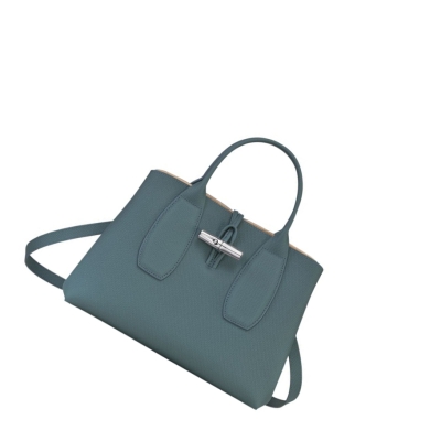 Longchamp Roseau M Håndveske Dame Blå | NO-YA8071