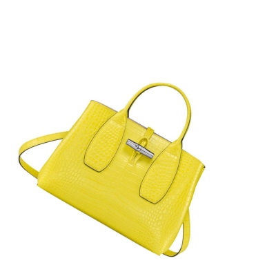 Longchamp Roseau M Håndveske Dame Gul | NO-TE2083