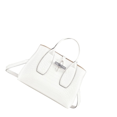 Longchamp Roseau M Håndveske Dame Hvite | NO-LY2786