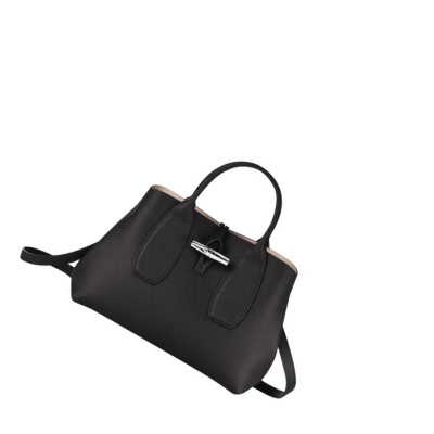 Longchamp Roseau M Håndveske Dame Svarte | NO-NG8743